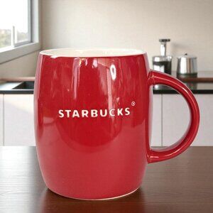 Starbucks Rare 2011 Fire Engine Red Coffee Mug Laser Engraving Collector Series